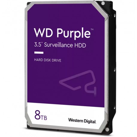 WD85PURZ-85C4WY0 Western Digital Disque dur interne 3.5" Purple 8TB pour les systèmes de vidéosurveillance et de sécurité